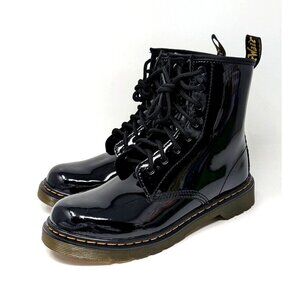 DR. MARTENS BOOTS PATENT BLACK SIZE US 6 EU 37 1460Y